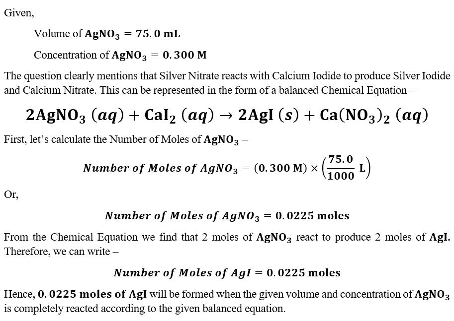 Answered How many moles of Agl will be formed bartleby